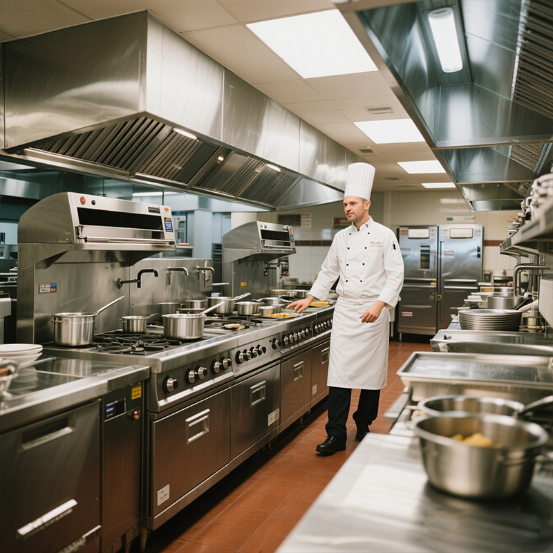 Commercial Kitchen Gas Line - Peralatan Makanan Cepat Saji Stainless Steel