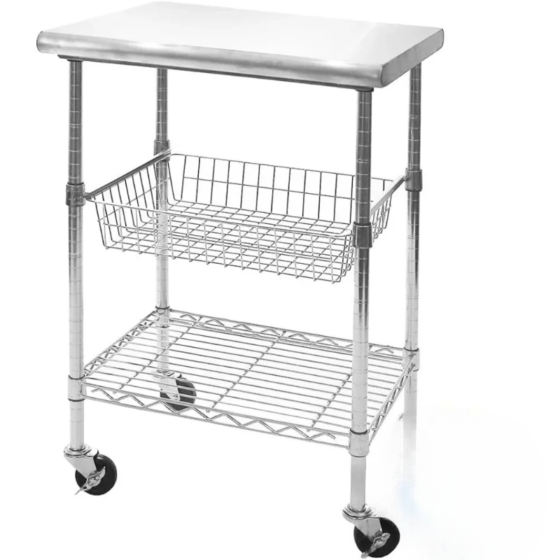 Commercial Kitchen Worktops - # l Stasiun Persiapan Keranjang Utilitas