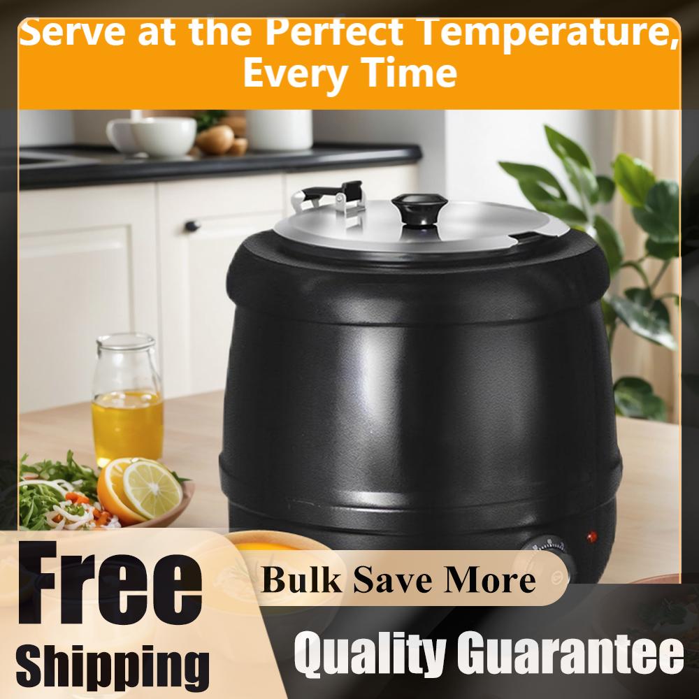 Soup Kettle Warmer - Pemanas Sup Listrik 10L dengan Tutup