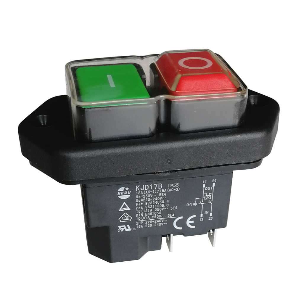 Meat Grinder Electric - KEDU KJD17B 4-Terminal Elektromagnetik Tekan Tombol
