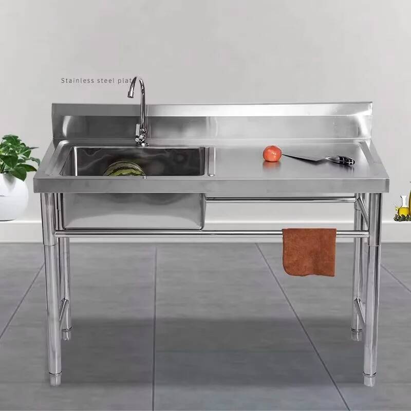 Commercial Kitchen Double Sink - Wastafel Dapur Stainless Steel Terintegrasi Komersial,