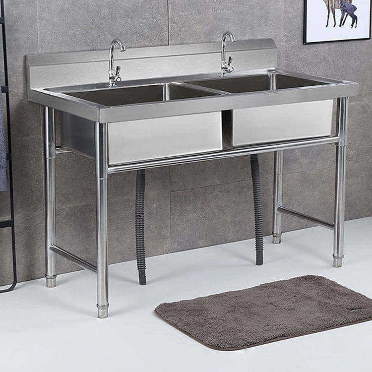 Wastafel Dapur Komersial Stain - Commercial Kitchen Double Sink ulasan dan harga