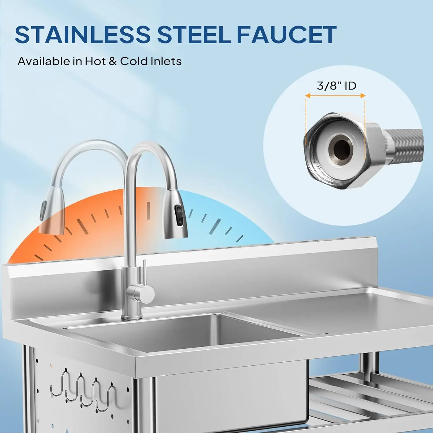 Wastafel Utilitas Baja Tahan K - Commercial Kitchen Double Sink ulasan dan harga
