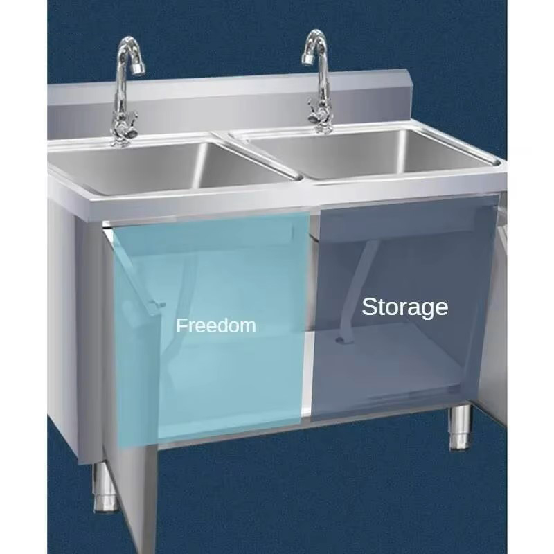 Wastafel Dapur Logam Komersial - Commercial Kitchen Double Sink ulasan dan harga