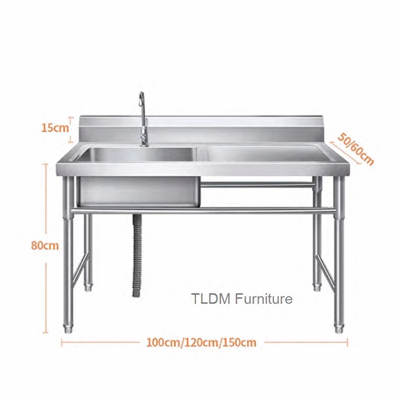 Wastafel Dapur Luar Ruangan Ko - Commercial Kitchen Double Sink ulasan dan harga