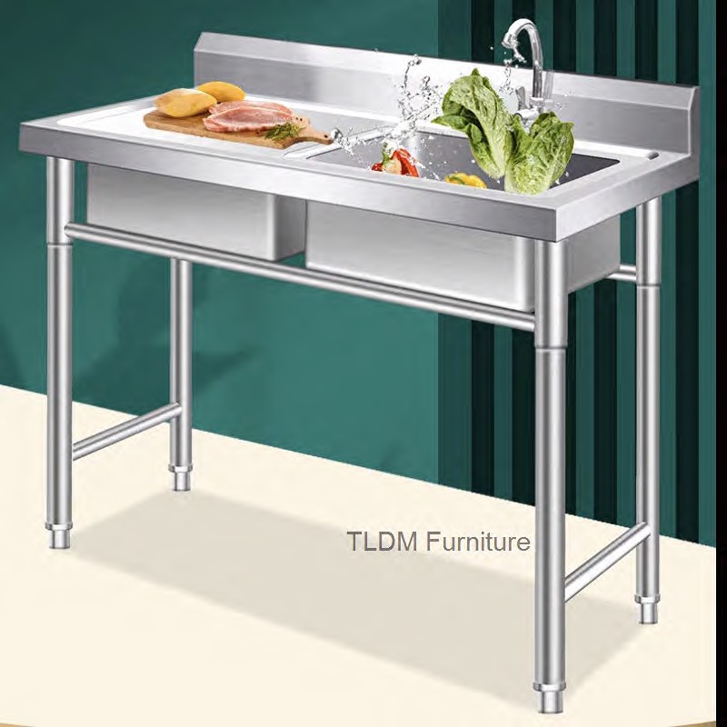 Wastafel Dapur Luar Ruangan Ko - Commercial Kitchen Double Sink ulasan dan harga