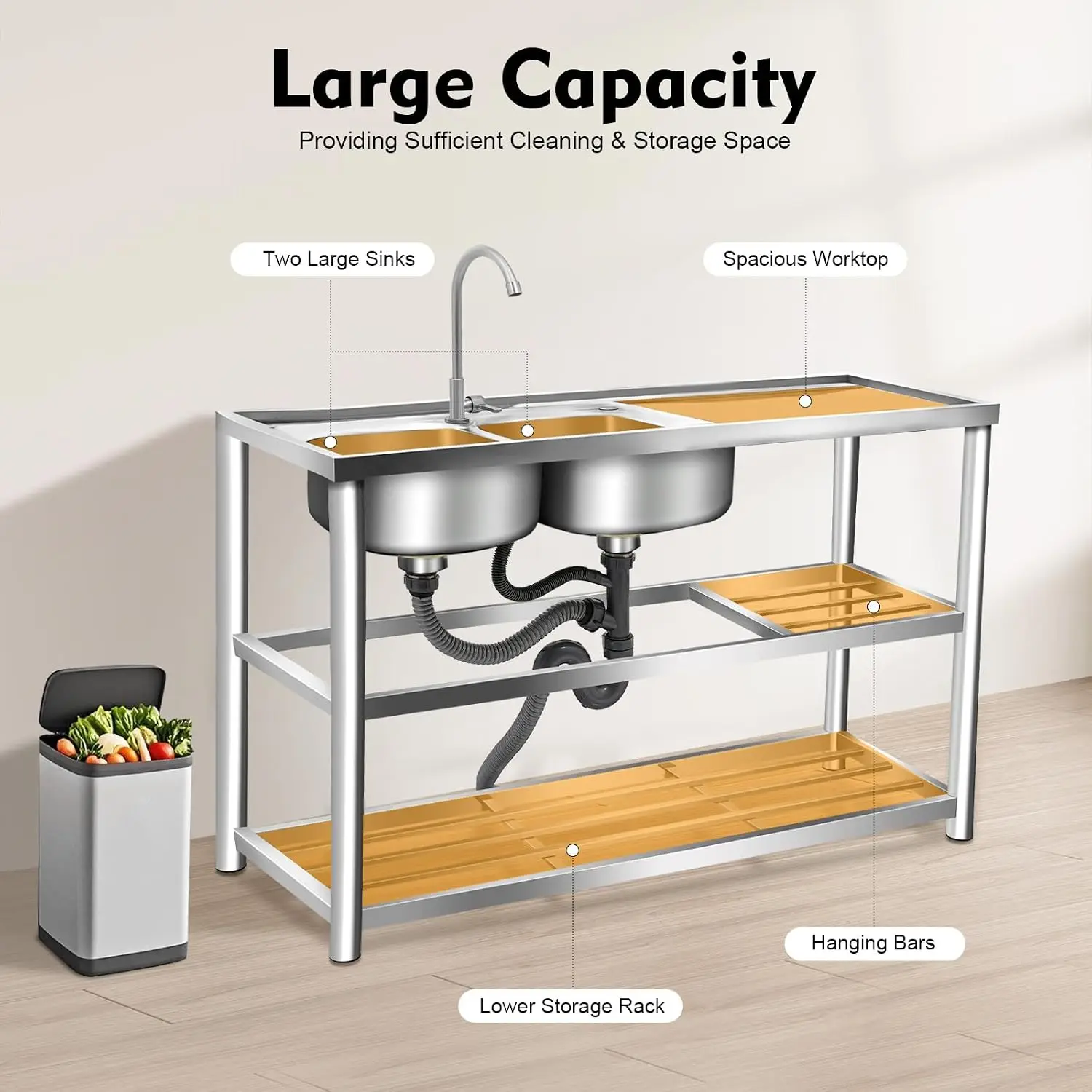 Wastafel Persiapan Makanan Tip - Commercial Kitchen Worktops ulasan dan harga