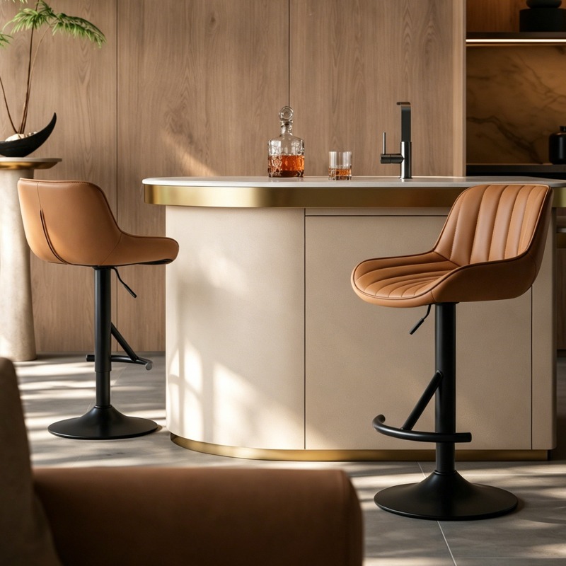 Kursi Bar Tinggi Kayu Elegan V - Commercial Kitchen Interior Design ulasan dan harga