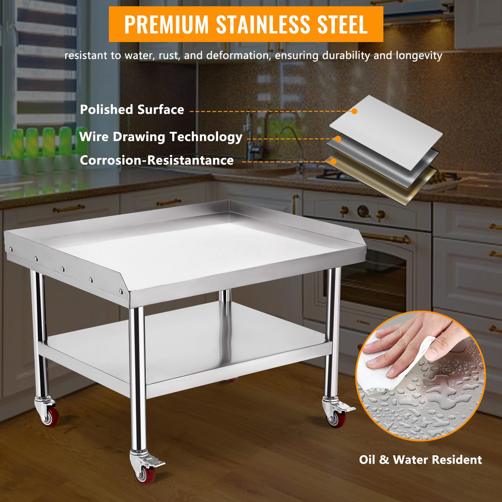 Meja Panggangan Peralatan Dapu - Commercial Kitchen Worktops ulasan dan harga