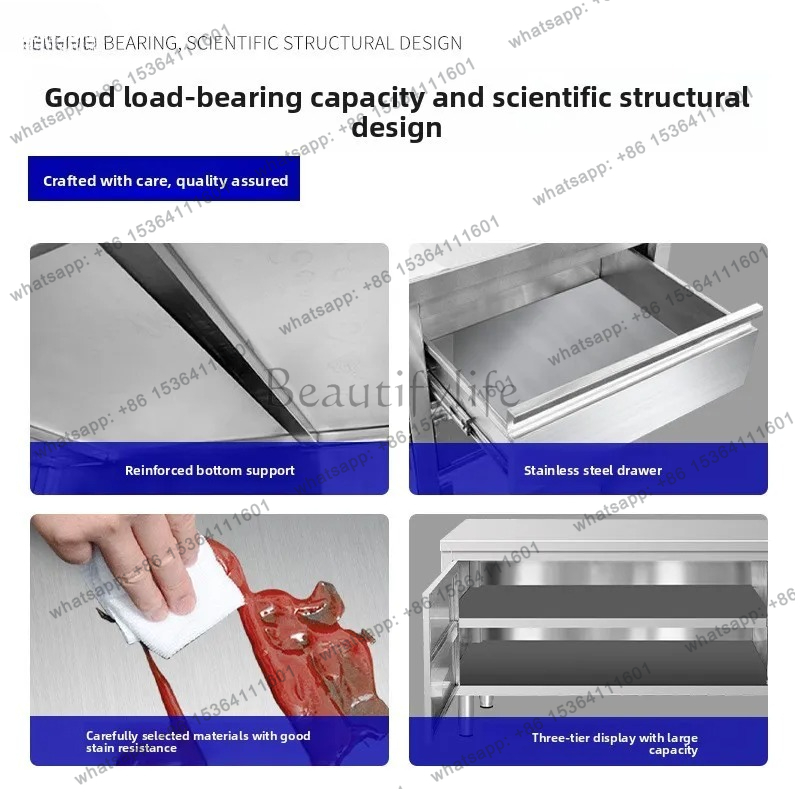 Lemari Dapur Komersial Stainle - Commercial Kitchen Worktops ulasan dan harga