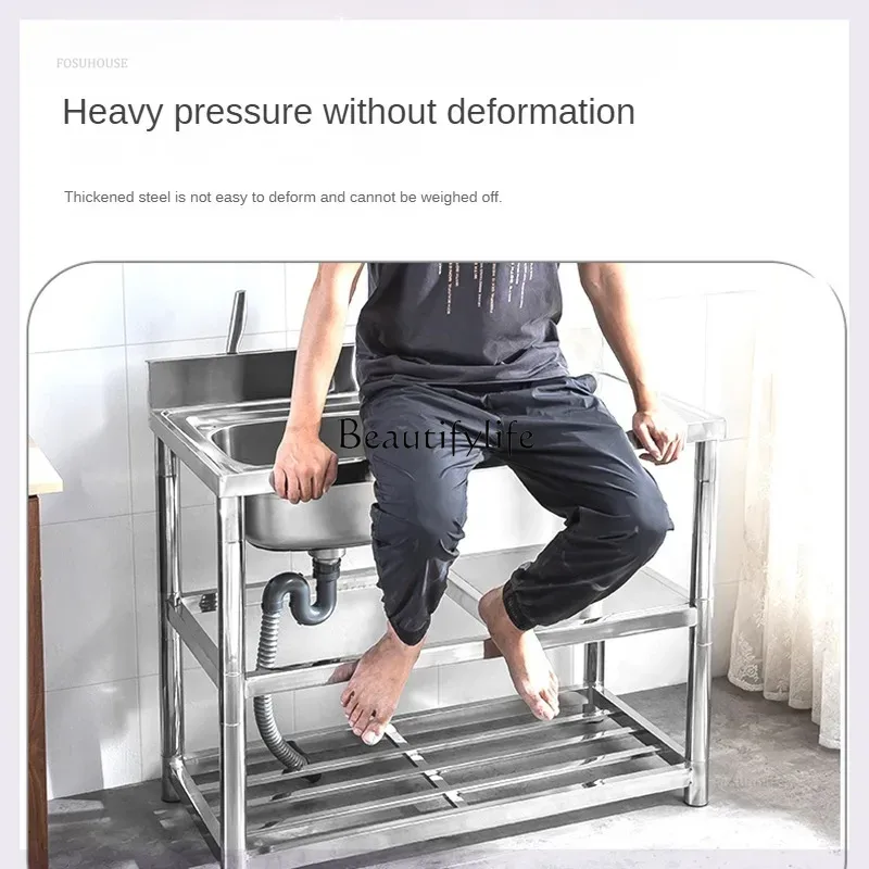 Wastafel Dapur Modern Tebal un - Commercial Kitchen Double Sink ulasan dan harga