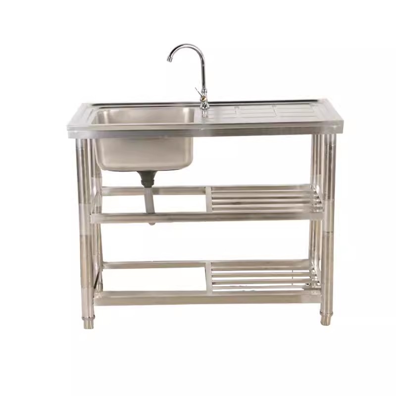 Wastafel stainless steel ganda - Commercial Kitchen Double Sink ulasan dan harga