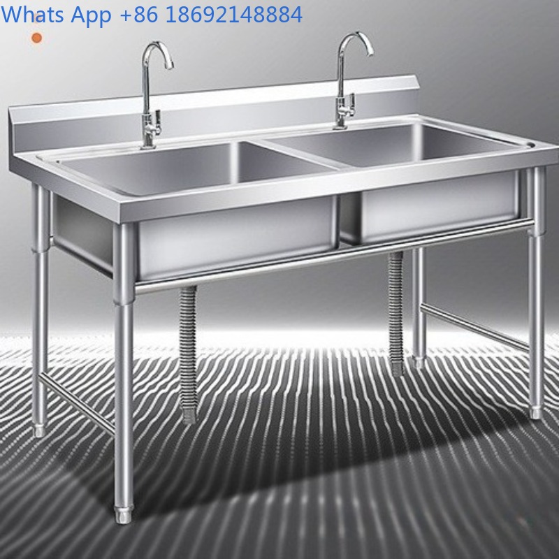 Wastafel Stainless Steel Komer - Commercial Kitchen Double Sink ulasan dan harga